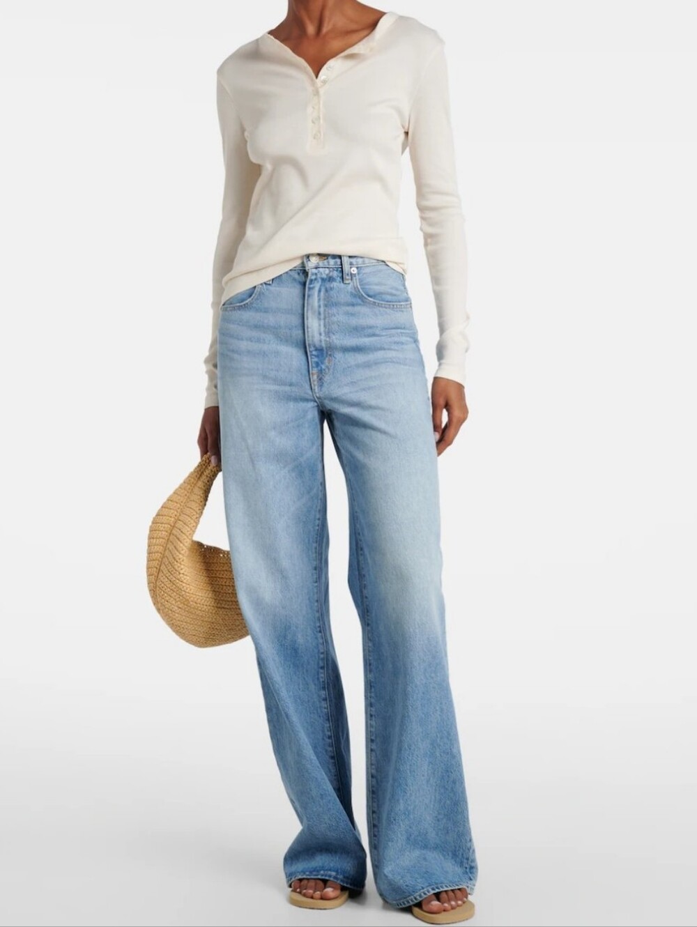 SlVRLAKE Eva High-Rise Wide-Leg Jeans in Daytime Wanderer